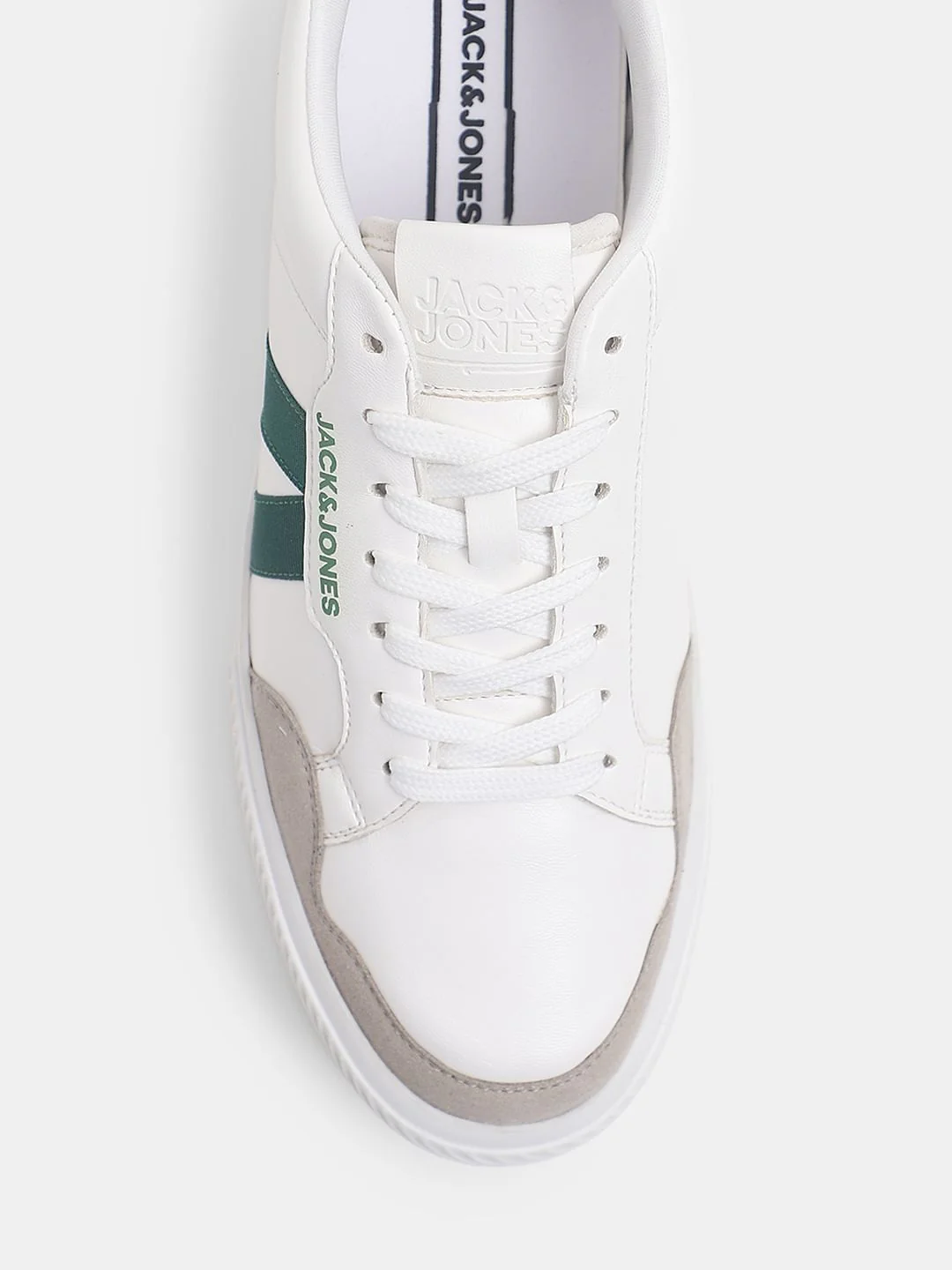 White Colourblocked Lace Up Sneakers - Image 7