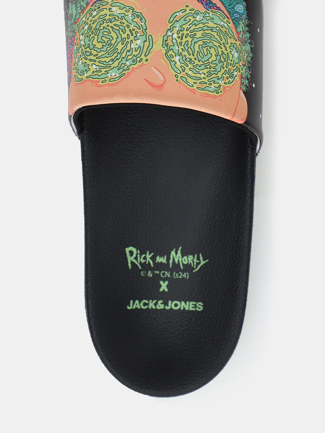 X Rick & Morty Black Printed Sliders - Image 7