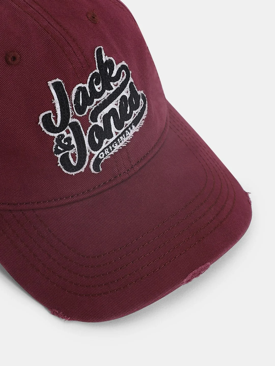 Maroon Embroidered Logo Varsity Cap - Image 4