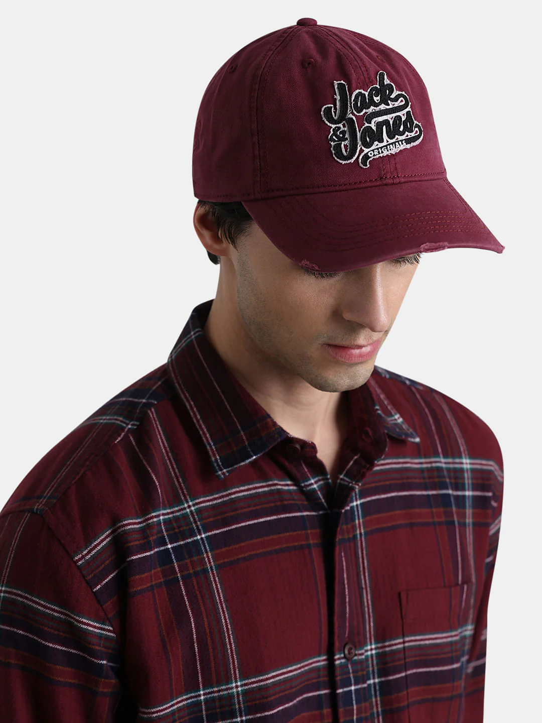 Maroon Embroidered Logo Varsity Cap - Image 6