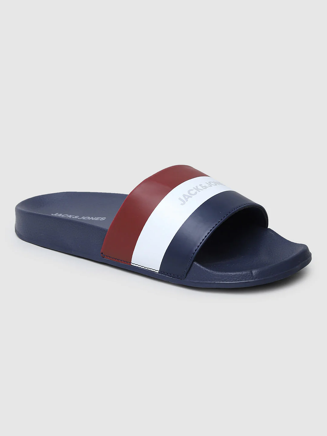 Navy Blue Striped Slides - Image 3