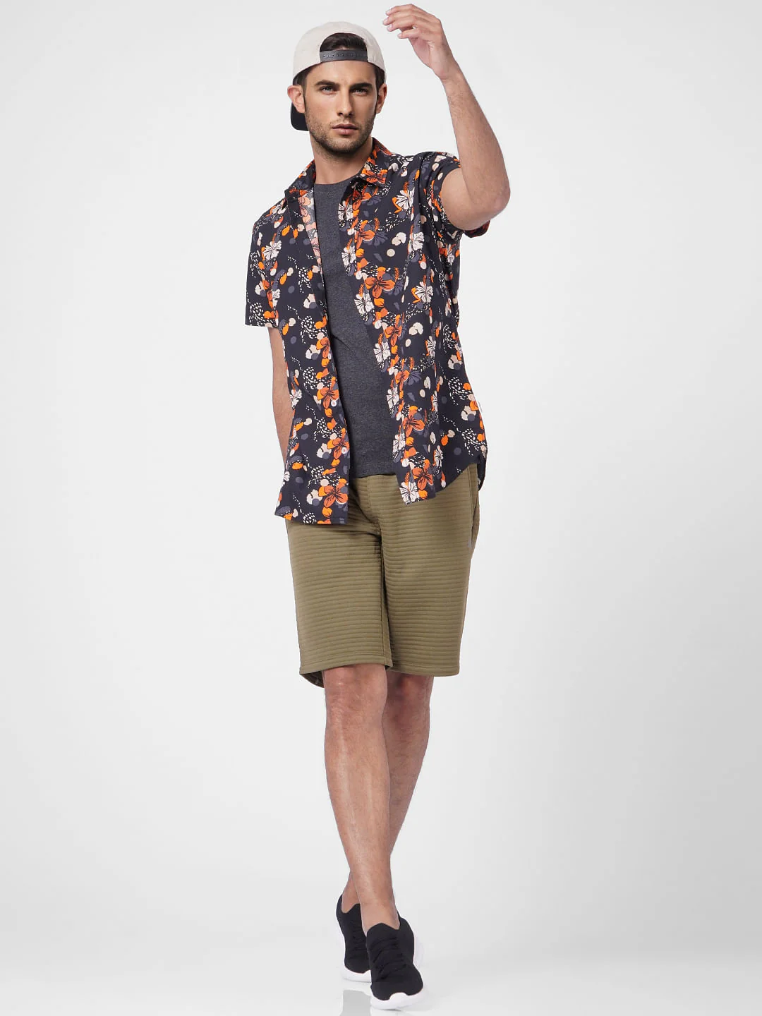 Green Mid Rise Sweatshorts