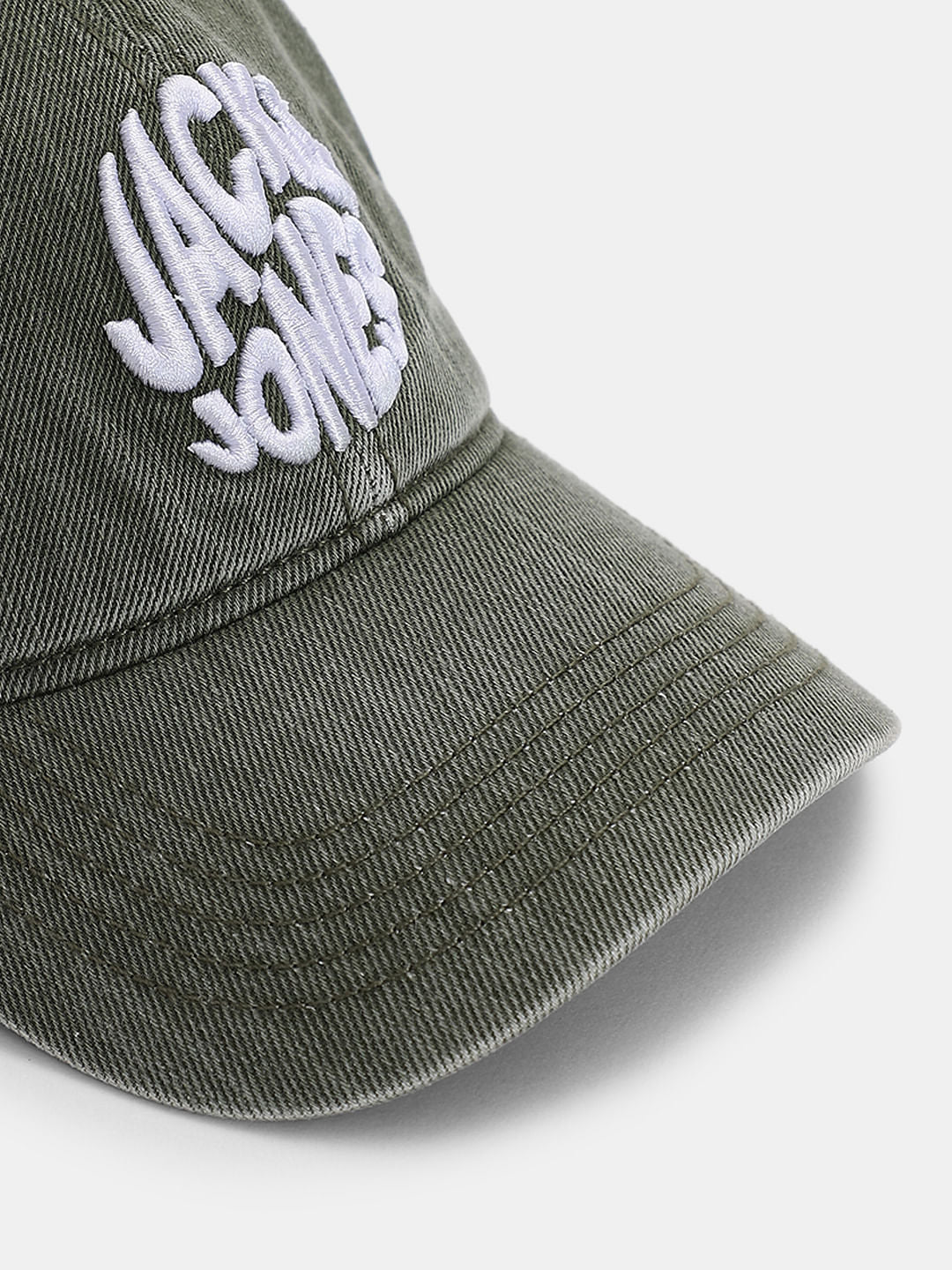 Green Faded Denim Cap - Image 4