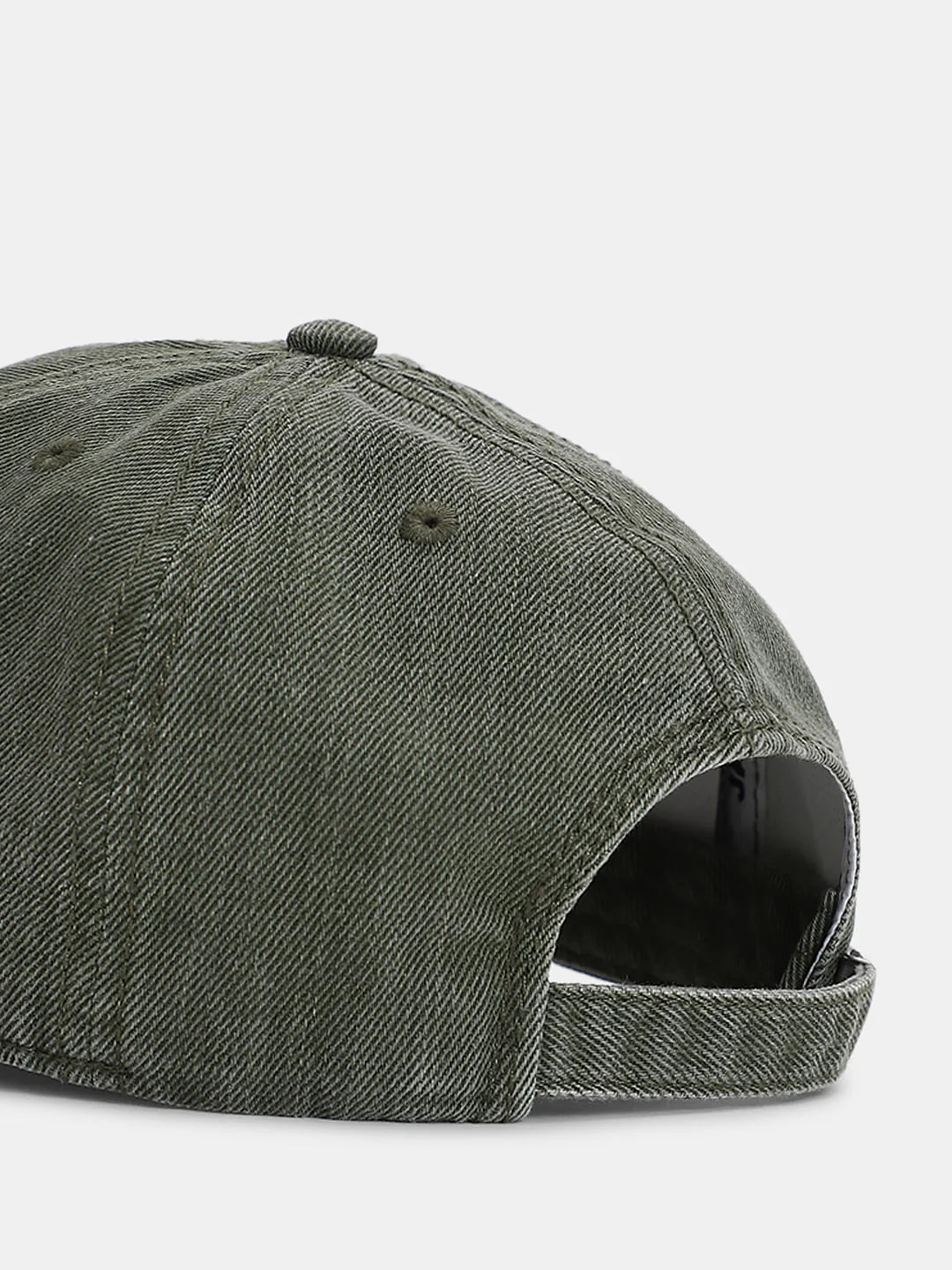 Green Faded Denim Cap - Image 5