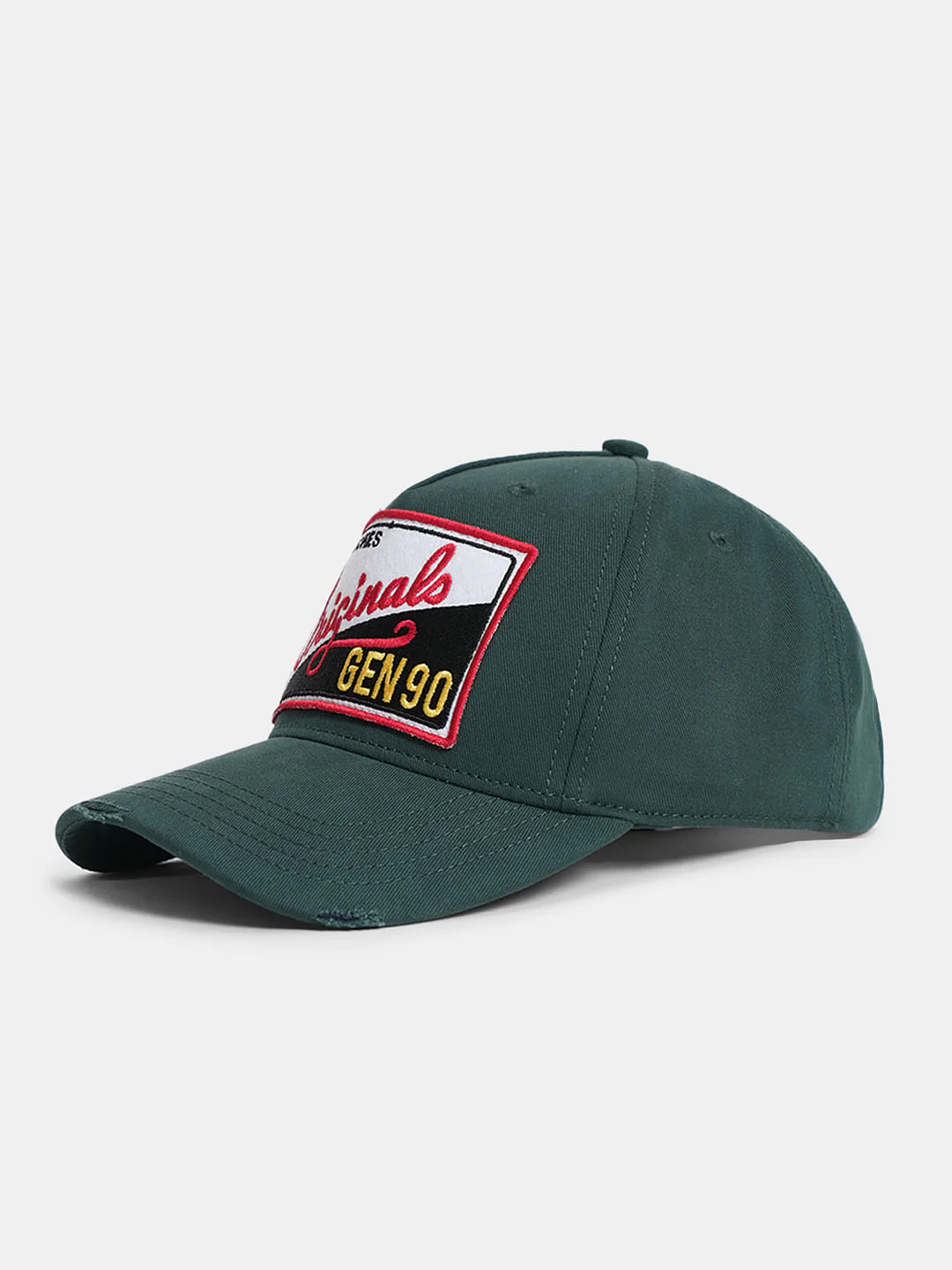 Green Cotton Printed Cap - Image 2
