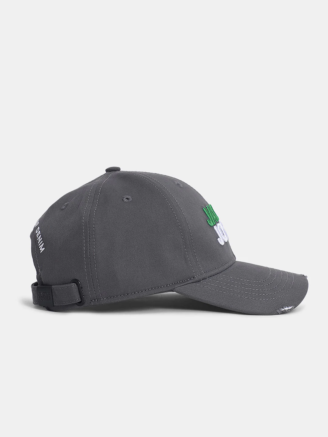 Grey Logo Print Baseball Cap - Image 3
