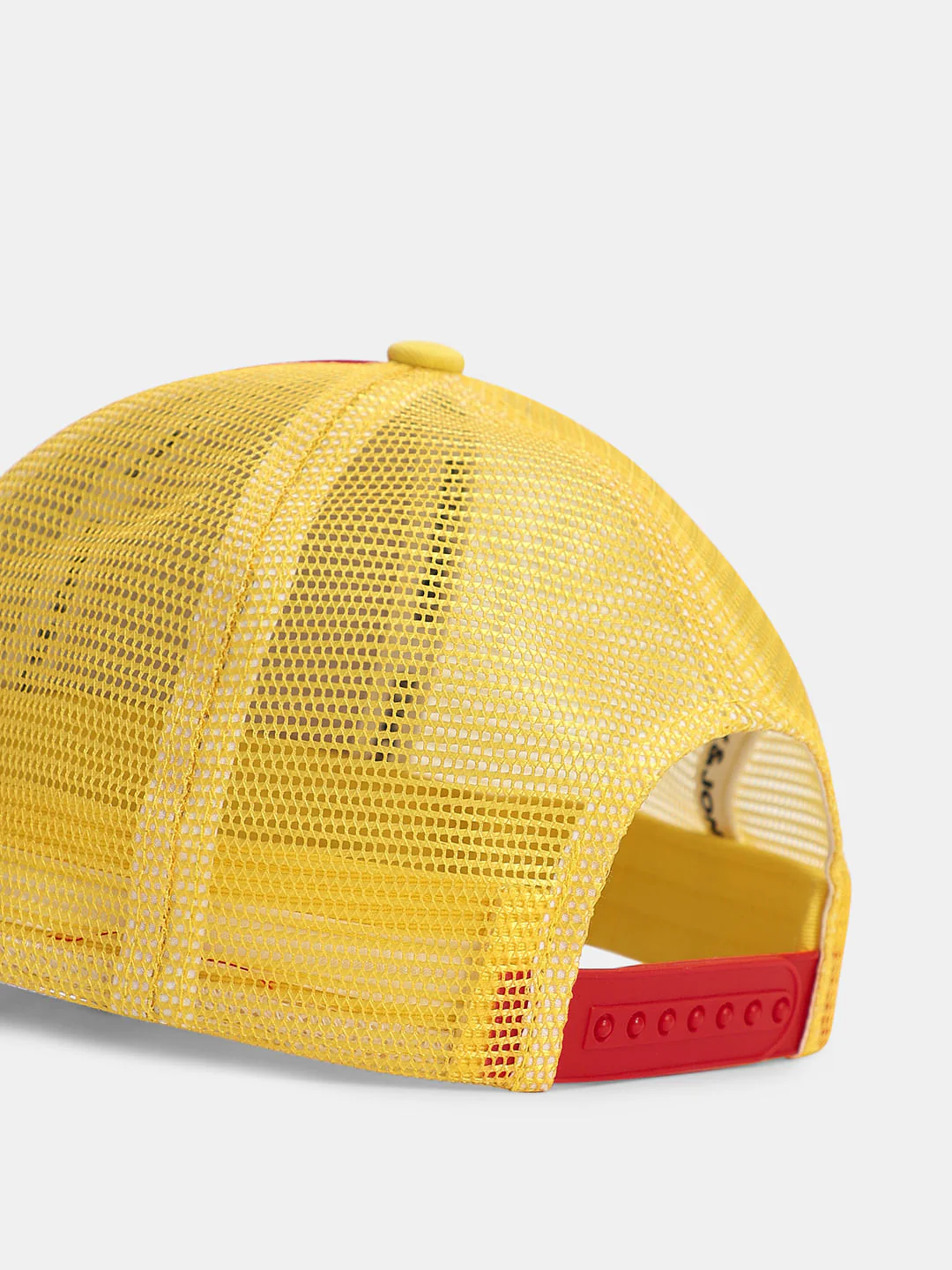 Red Mesh Colourblocked Trucker Cap - Image 5