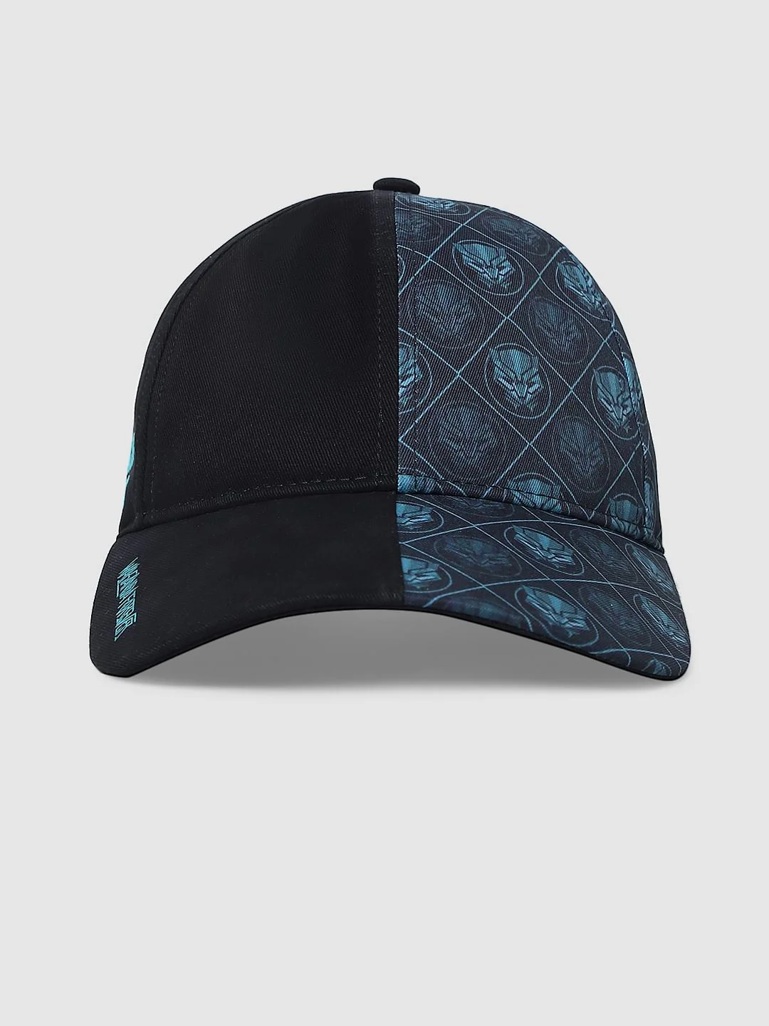 JACK&JONES X BLACK PANTHER X Black Panther Black Colourblocked Printed Cap - Image 2