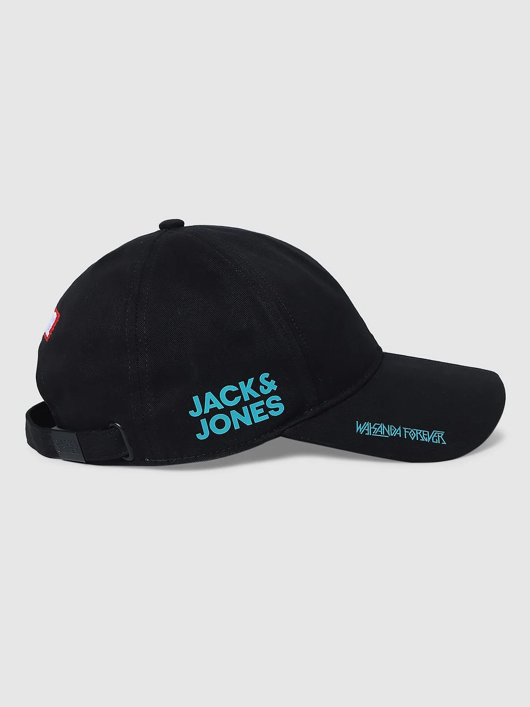 JACK&JONES X BLACK PANTHER X Black Panther Black Colourblocked Printed Cap - Image 4