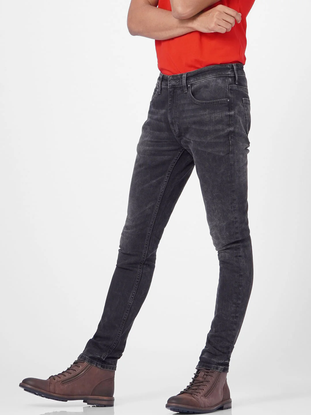 Black Low Rise Liam Skinny Jeans - Image 3