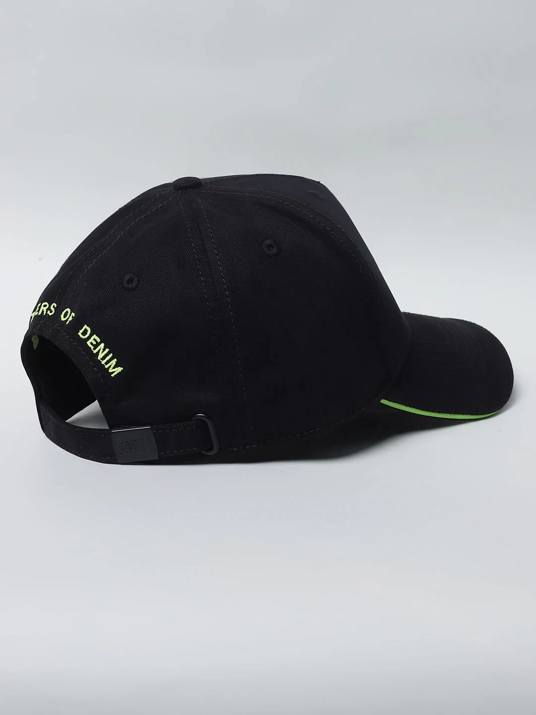 Black Neon Logo Print Baseball Cap - Image 4