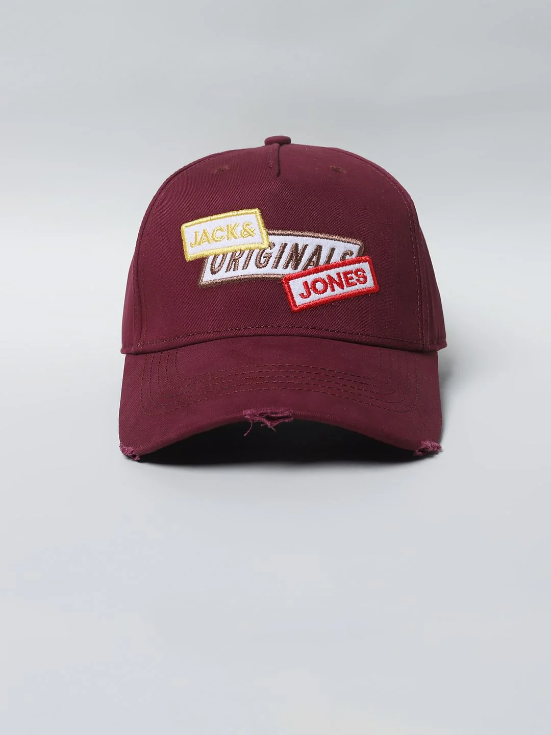 Maroon Badge Print Baseball Cap - Image 2