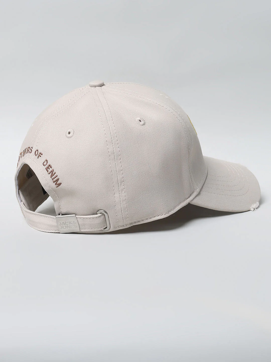 Beige Badge Print Baseball Cap - Image 4