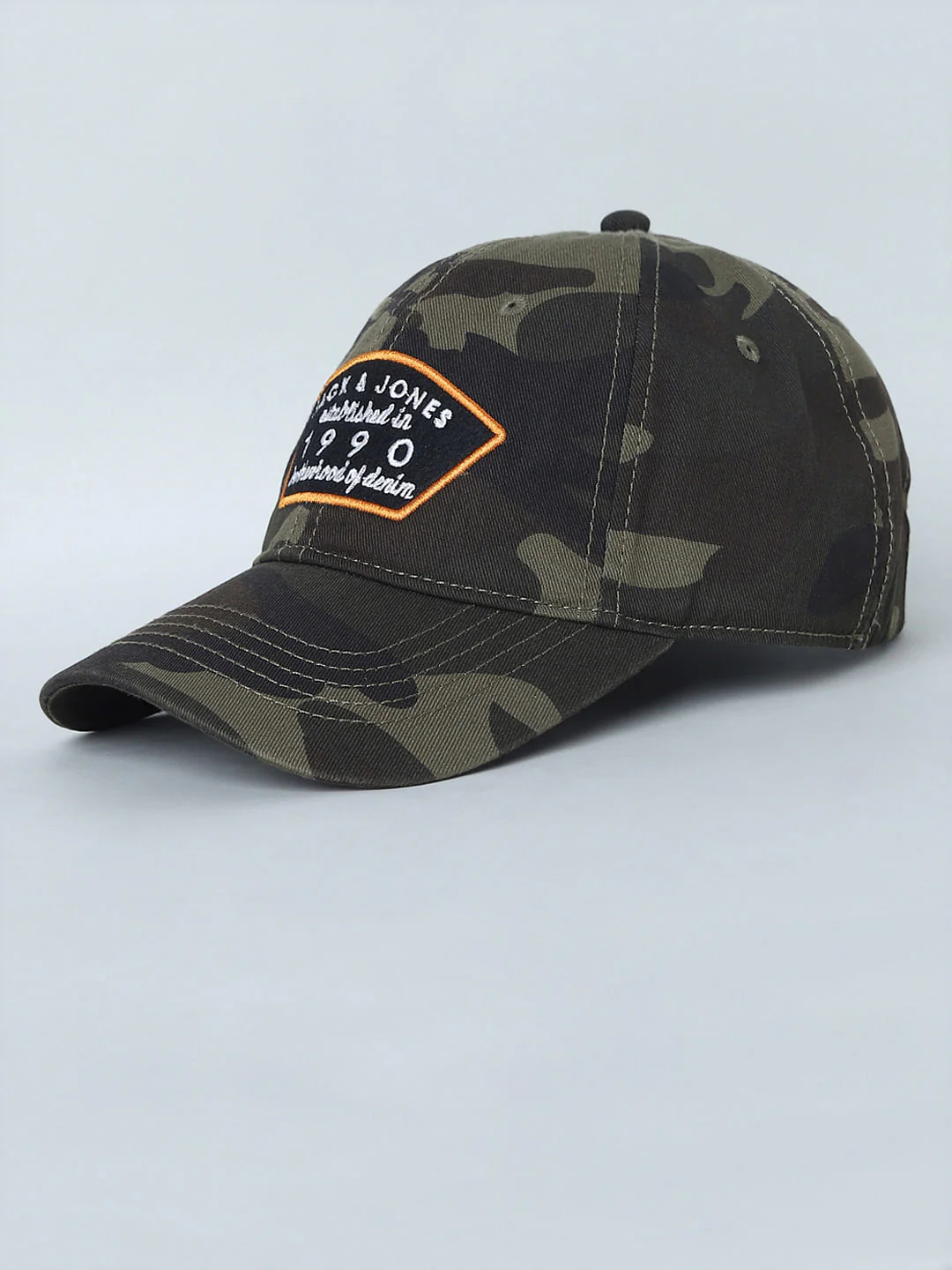 Brown Camo Print Baseball Cap - Image 5