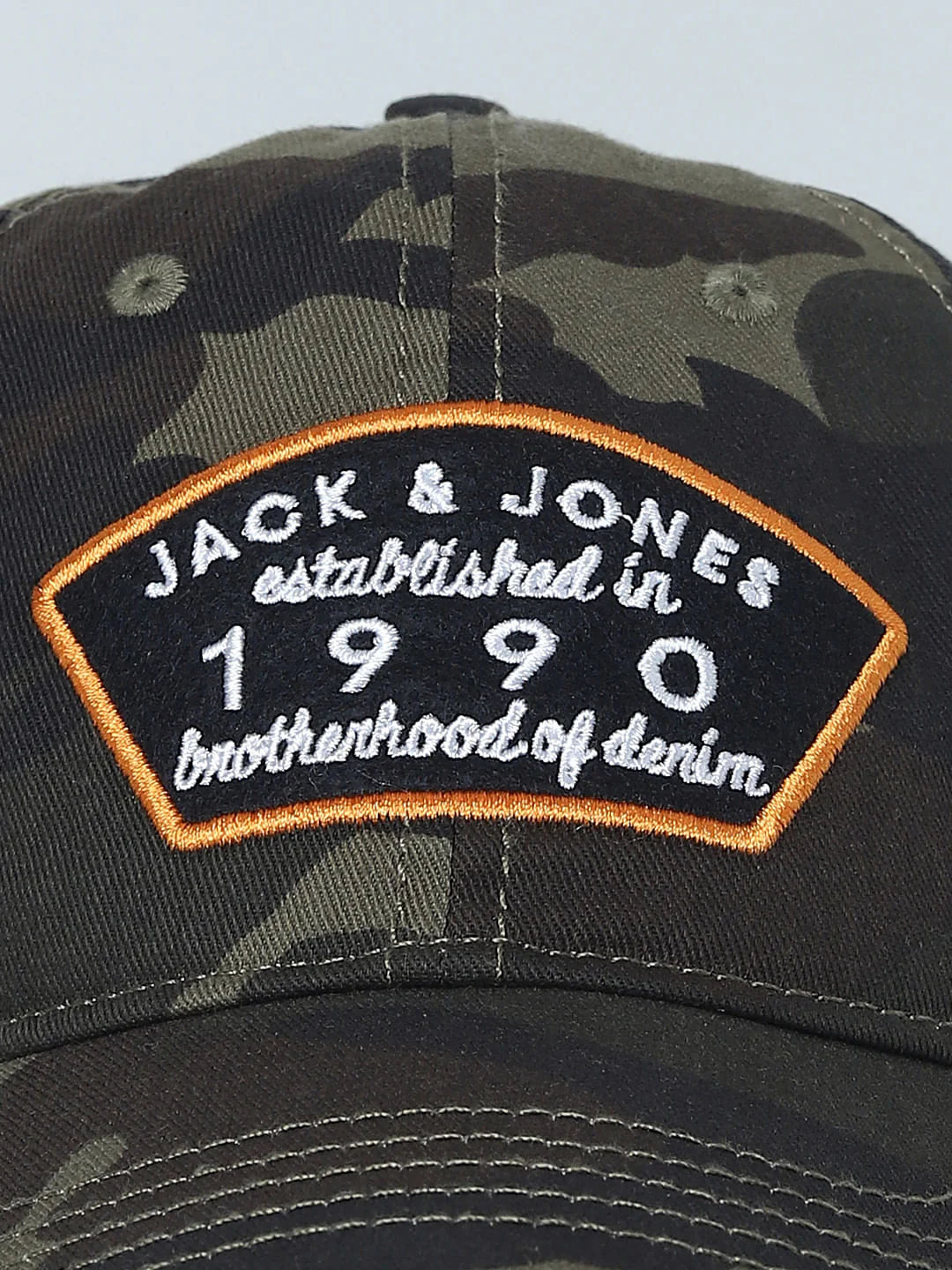 Brown Camo Print Baseball Cap - Image 6