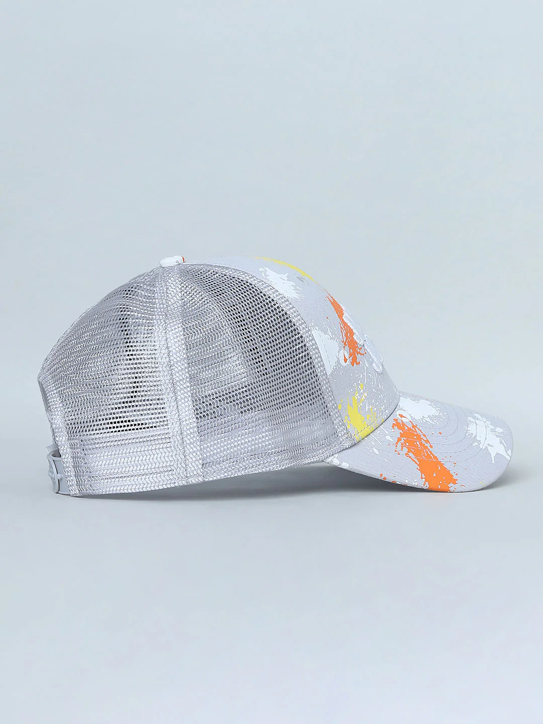 Grey Splash Print Cap - Image 4