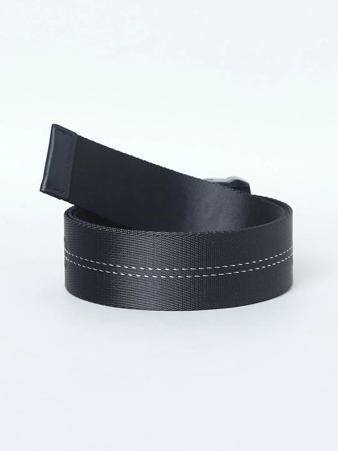Black Tape Detail Long Belt - Image 3