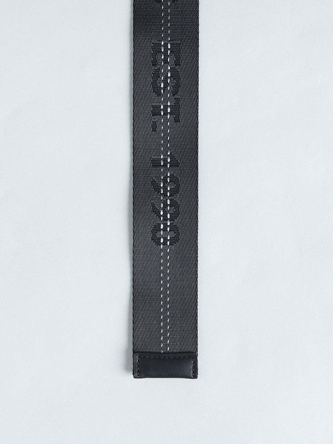 Black Tape Detail Long Belt - Image 5