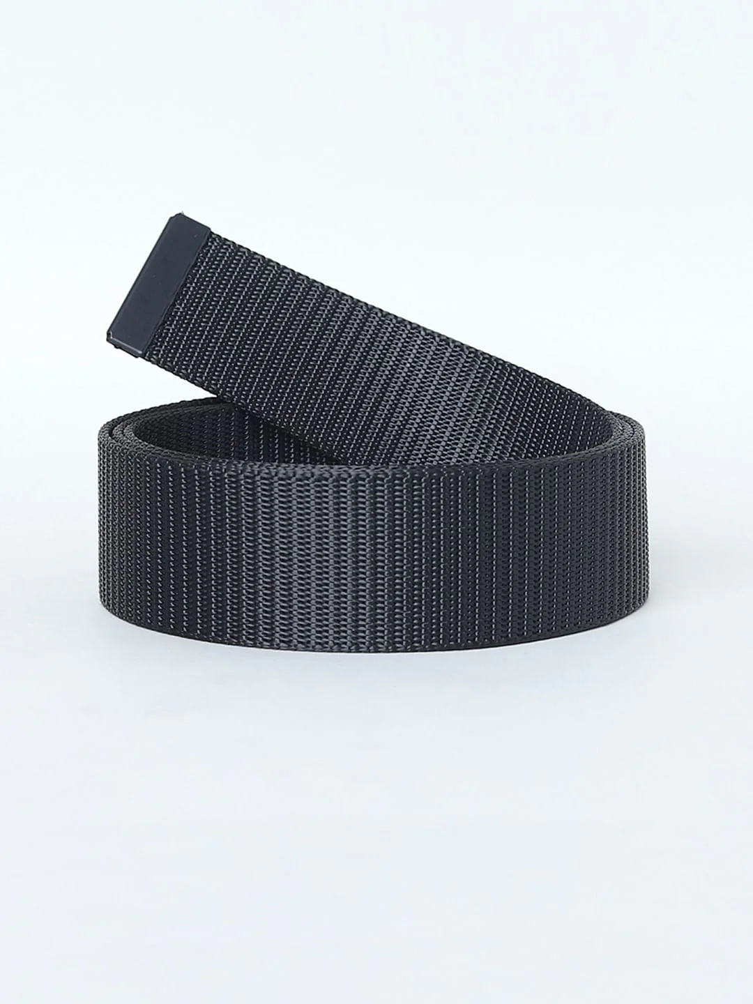 Black Logo Buckle Tape Belt - Image 3