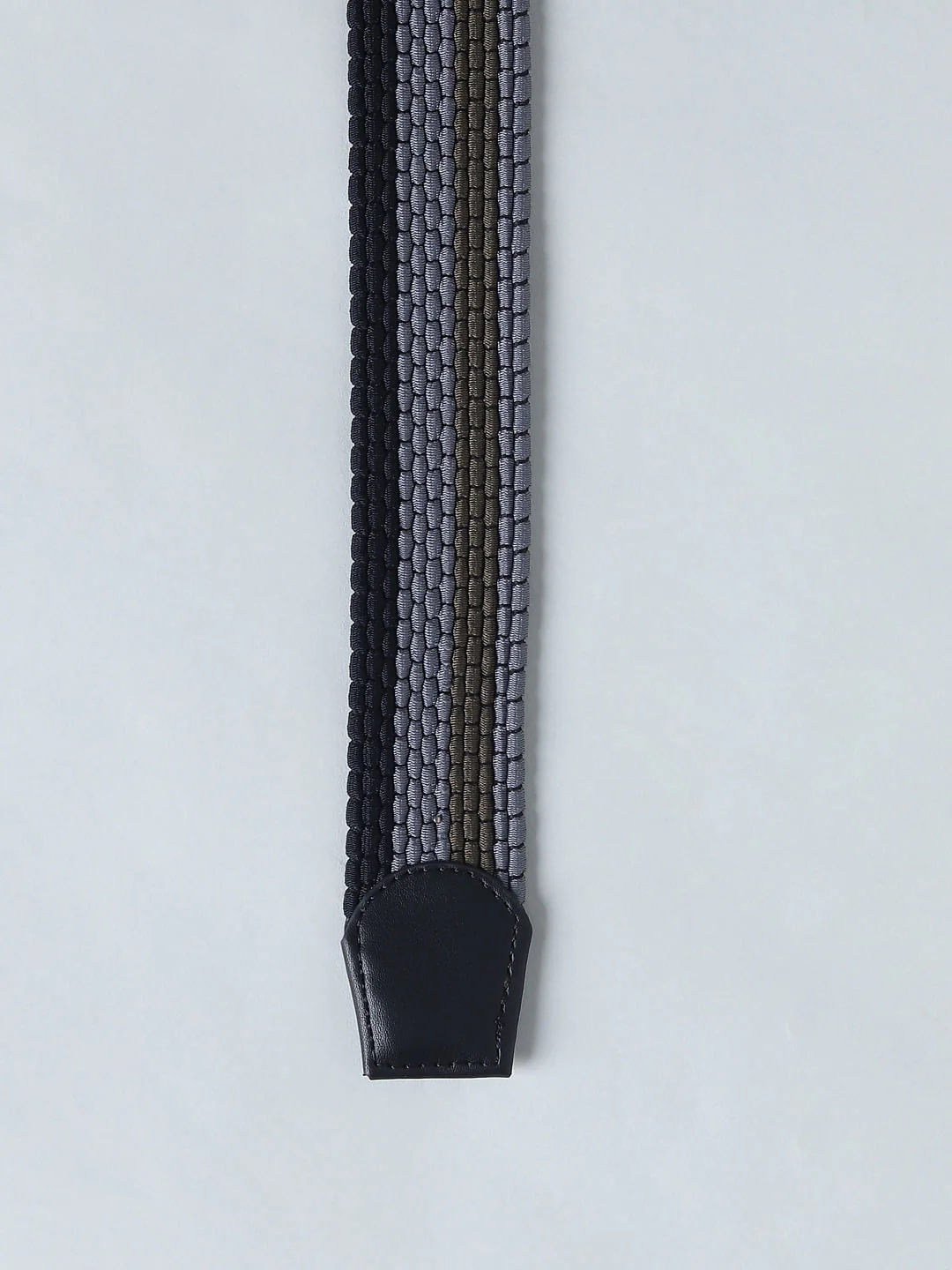 Black Tri-Colour Braided Belt - Image 5