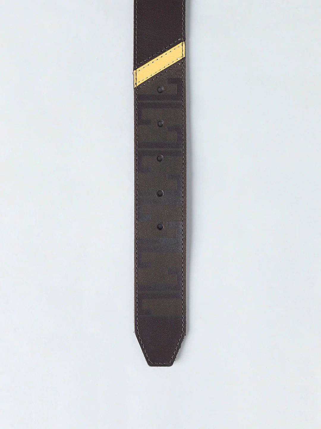 Brown Printed Leather Belt - Image 5