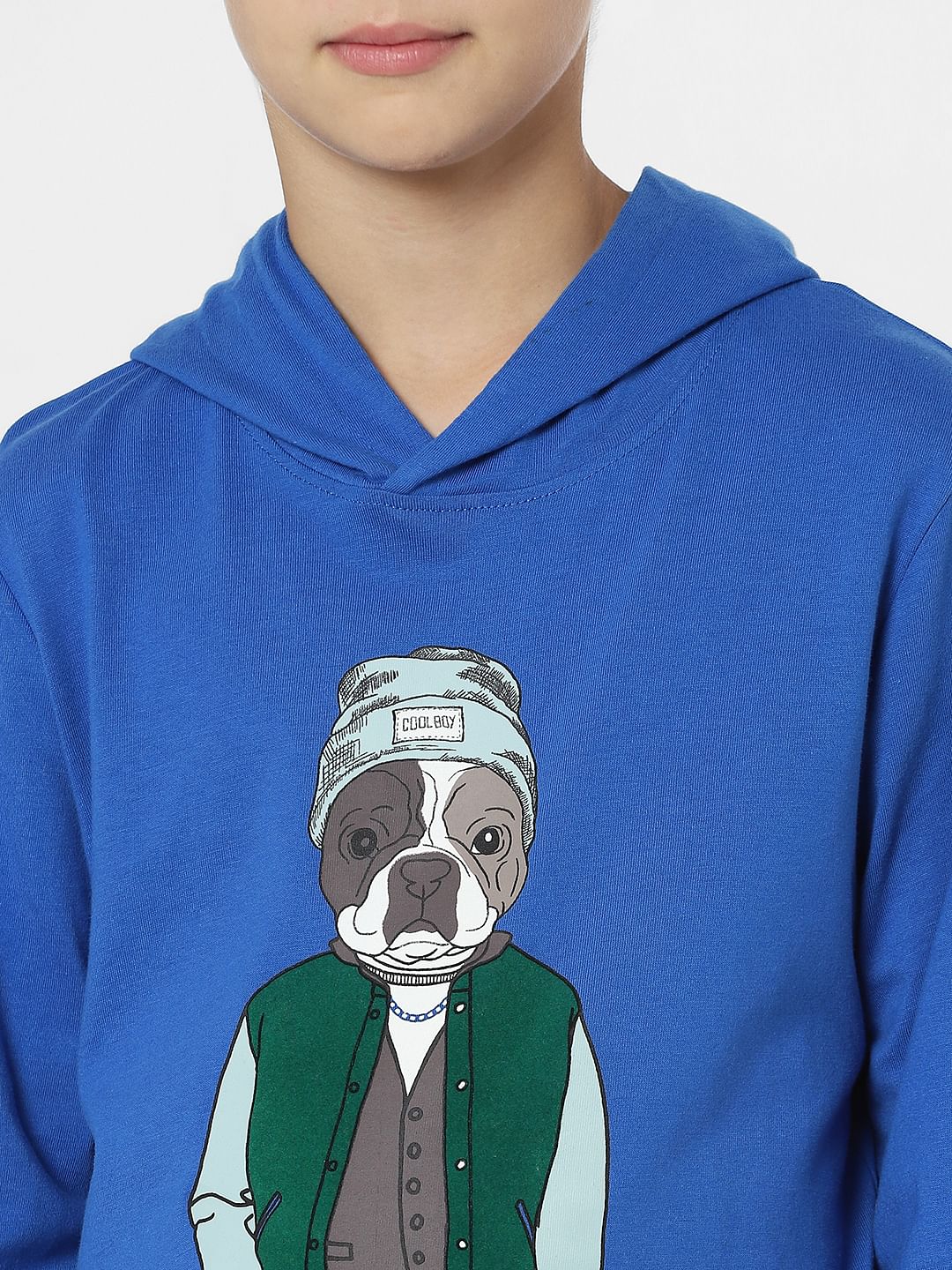 Boys Blue Graphic Print Co-ord Sweatshirt - Image 5