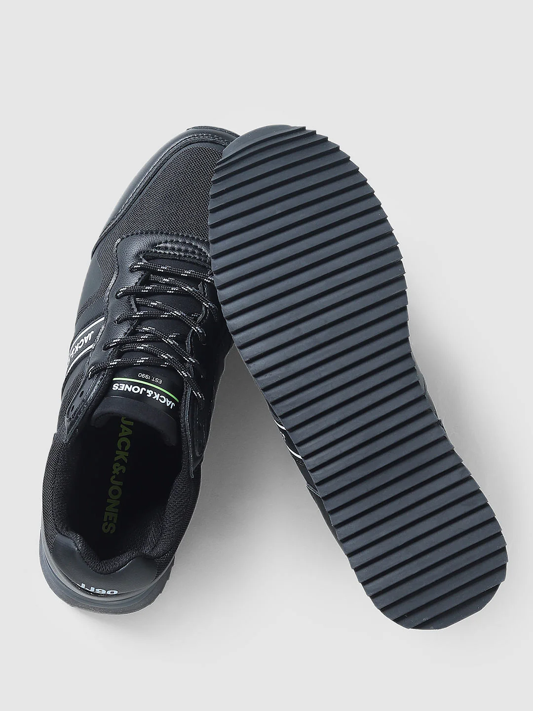 Black Lace-Up Sneakers - Image 6