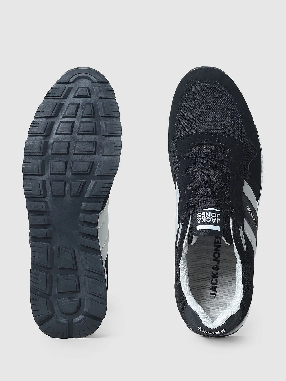 Black Mesh Lace-Up Sneakers - Image 5