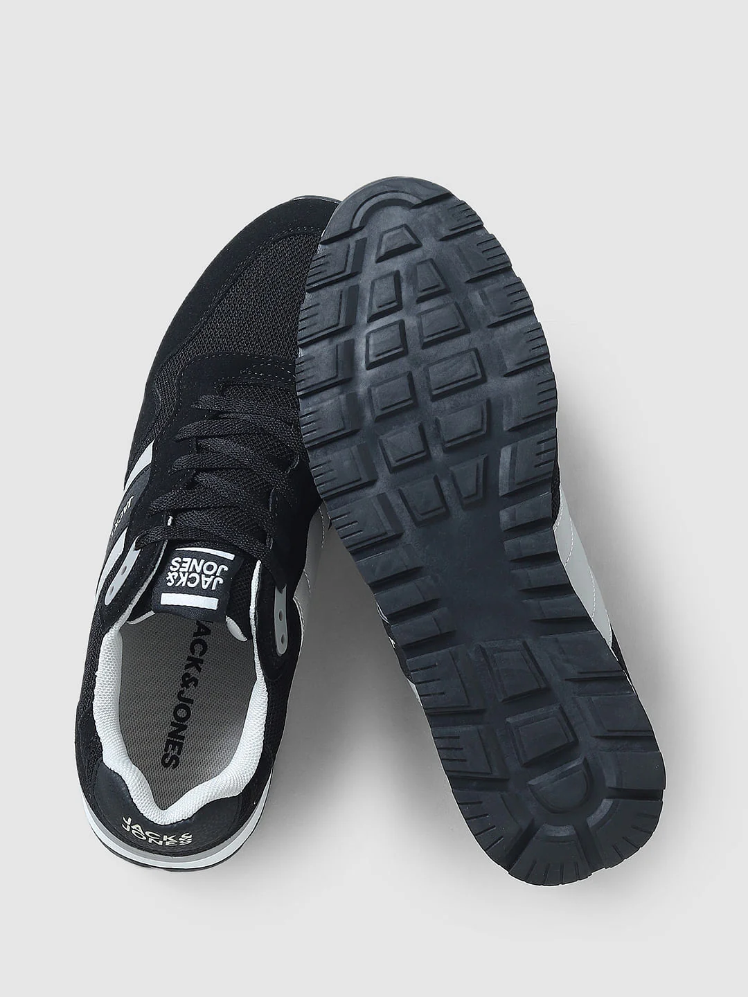 Black Mesh Lace-Up Sneakers - Image 6