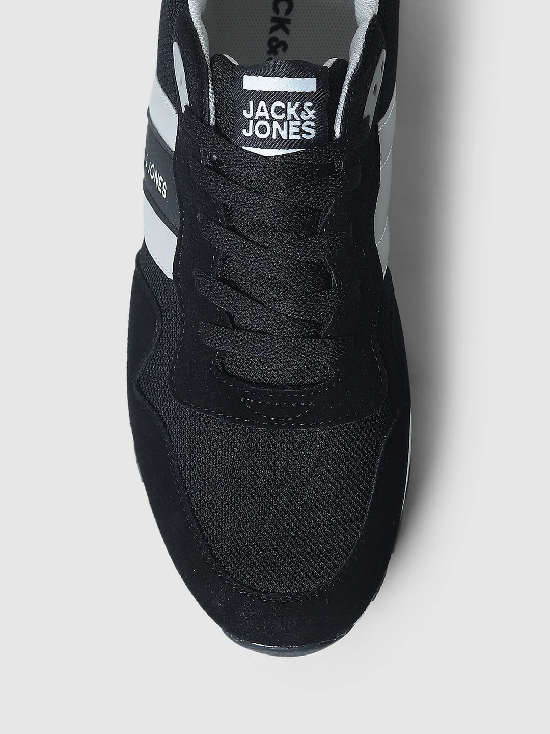 Black Mesh Lace-Up Sneakers - Image 7