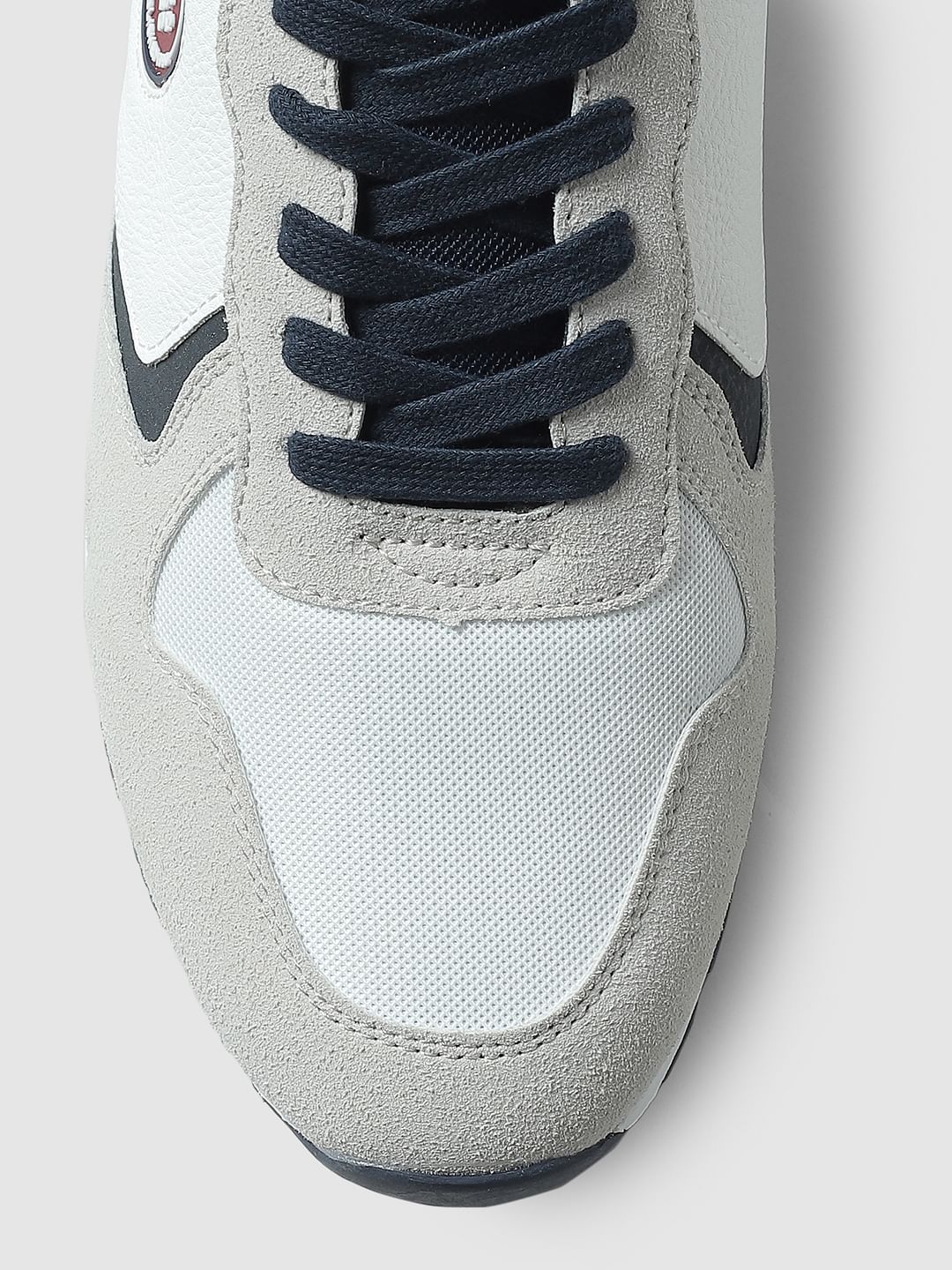 Grey & White Lace-Up Sneakers - Image 7