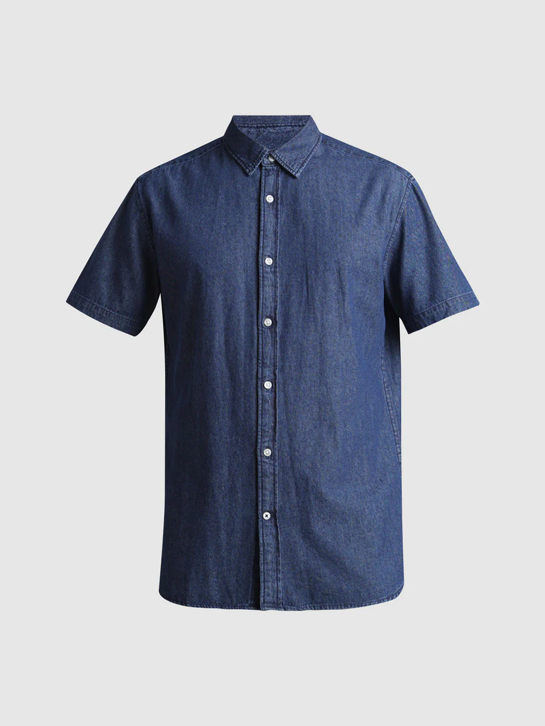 Dark Blue Indigo Dyed Denim Shirt - Image 7