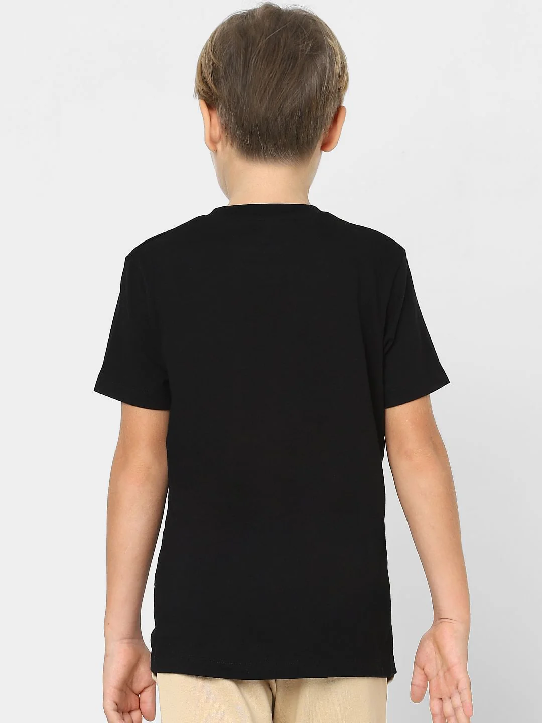Boys Black Logo Print Crew Neck T-shirt - Image 4