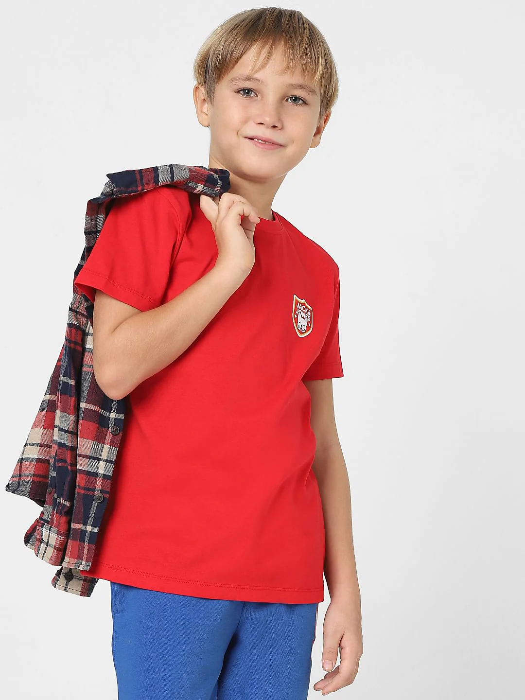 Boys Red Crew Neck T-shirt