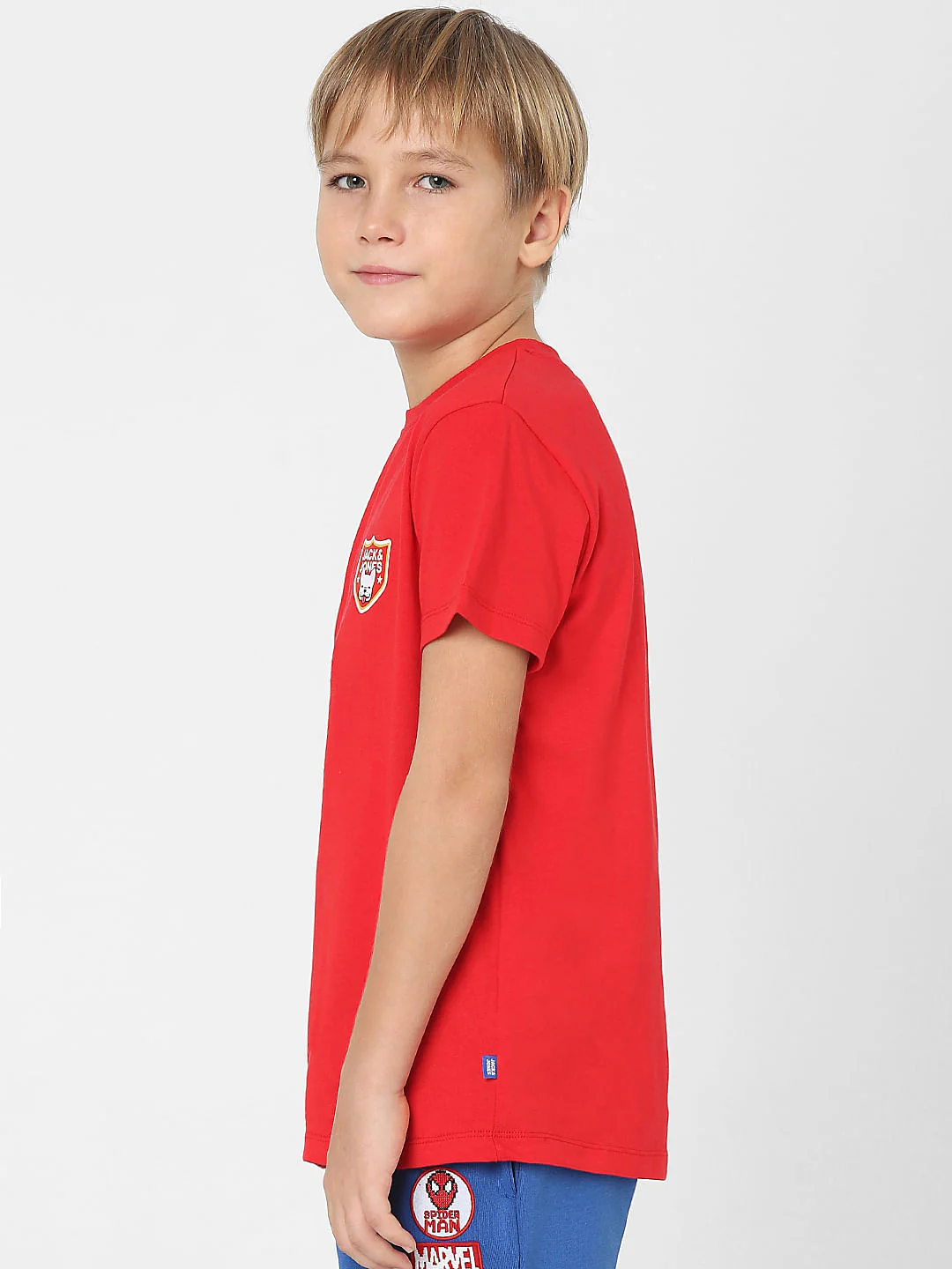 Boys Red Crew Neck T-shirt - Image 3