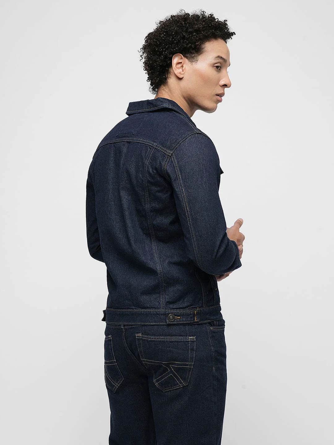 PRODUKT by JACK&JONES Dark Blue Cotton Denim Jacket - Image 4
