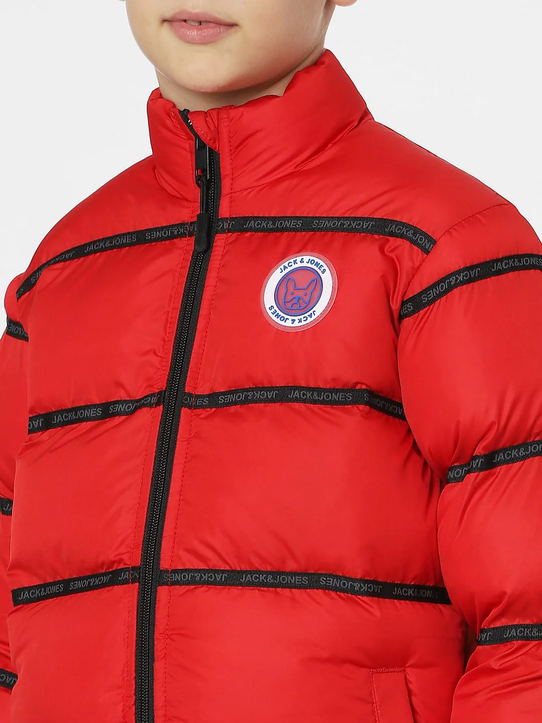 Boys Red Puffer Jacket - Image 5