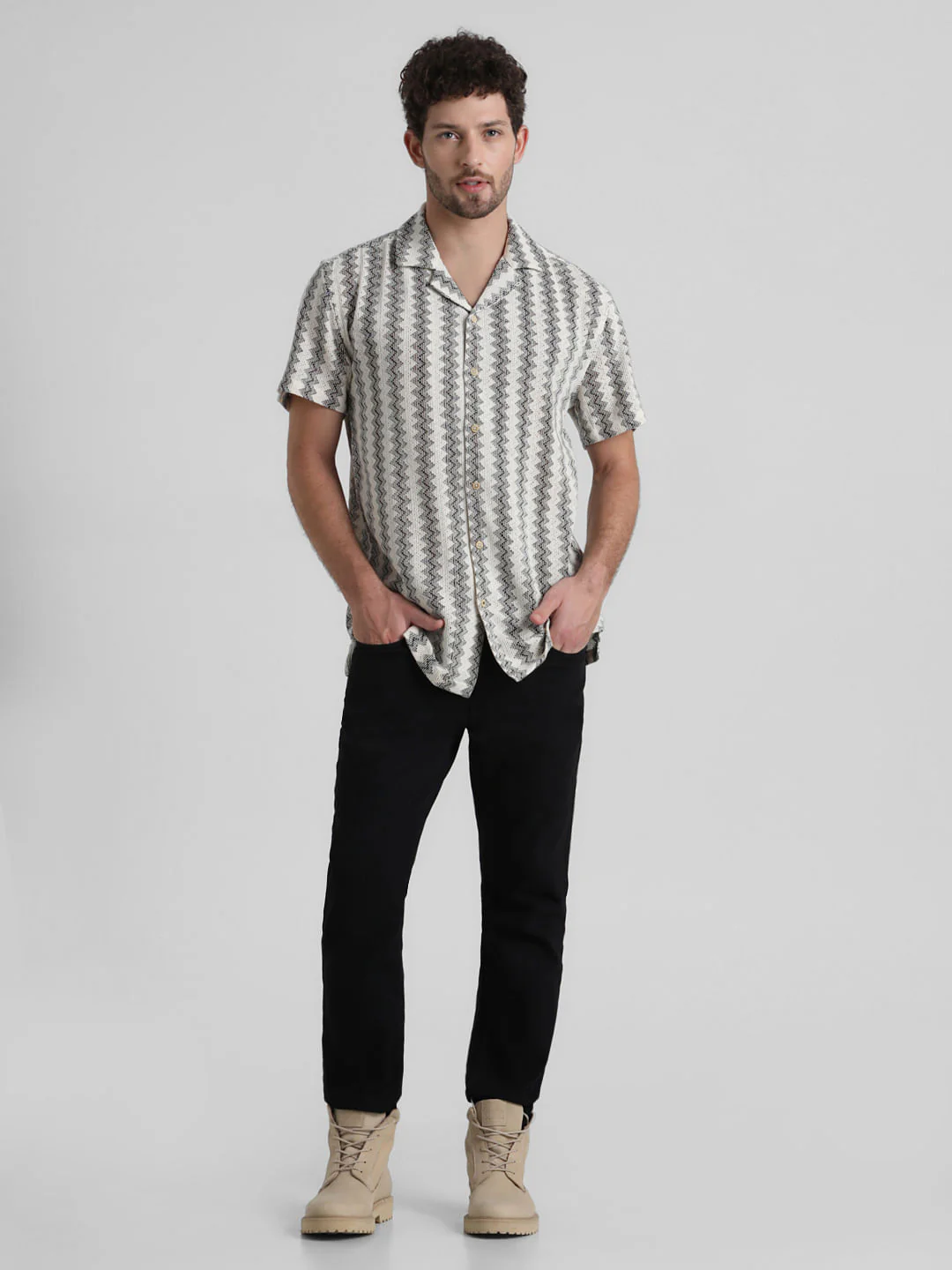 Black Yarn Dyed Striped Shirt - Image 6