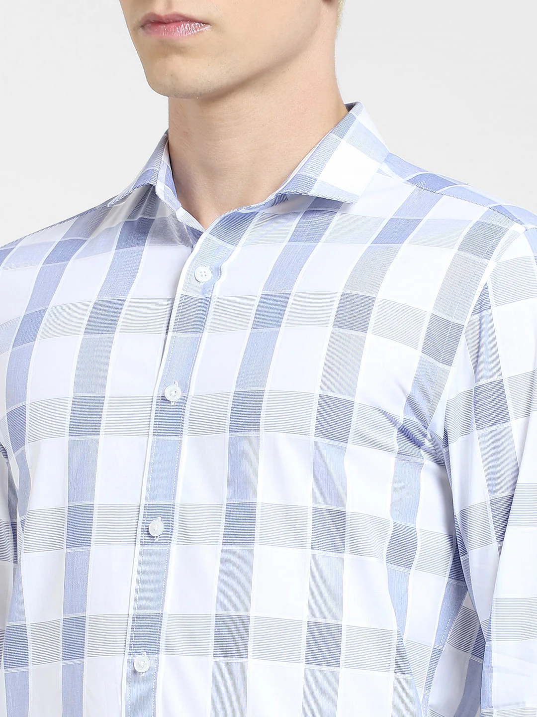 Blue Check Full Sleeves Shirt - Image 5