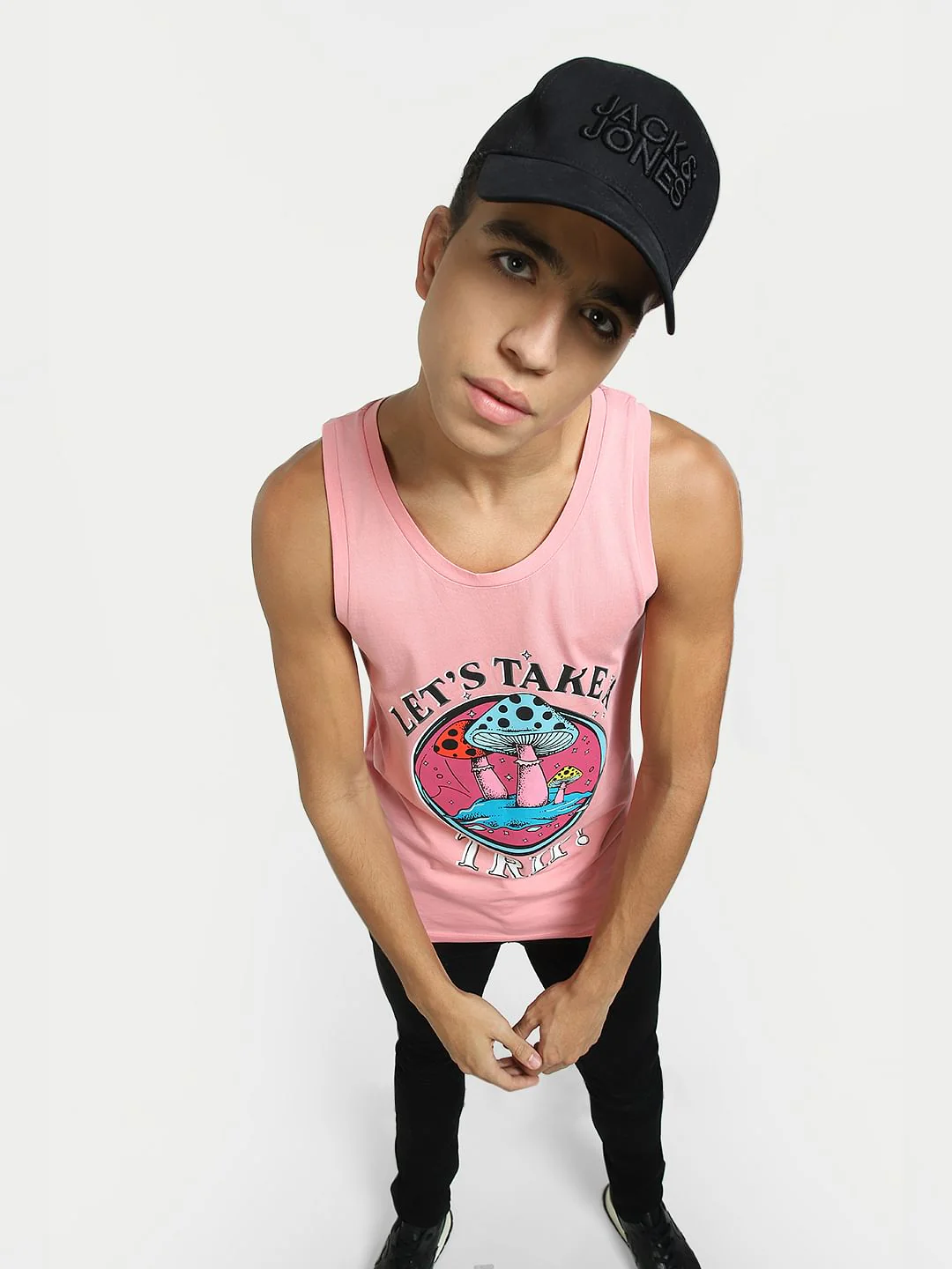 Pink Printed Cotton Vest