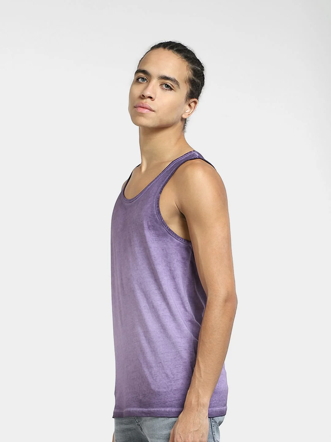 Violet Washed Cotton Vest - Image 3