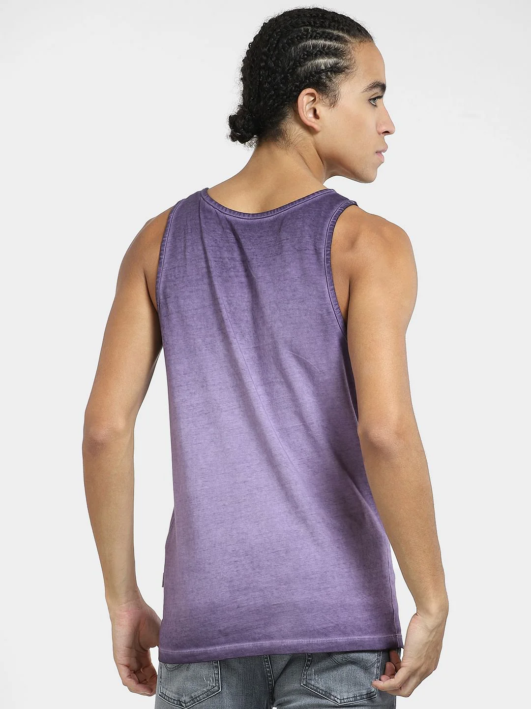 Violet Washed Cotton Vest - Image 4