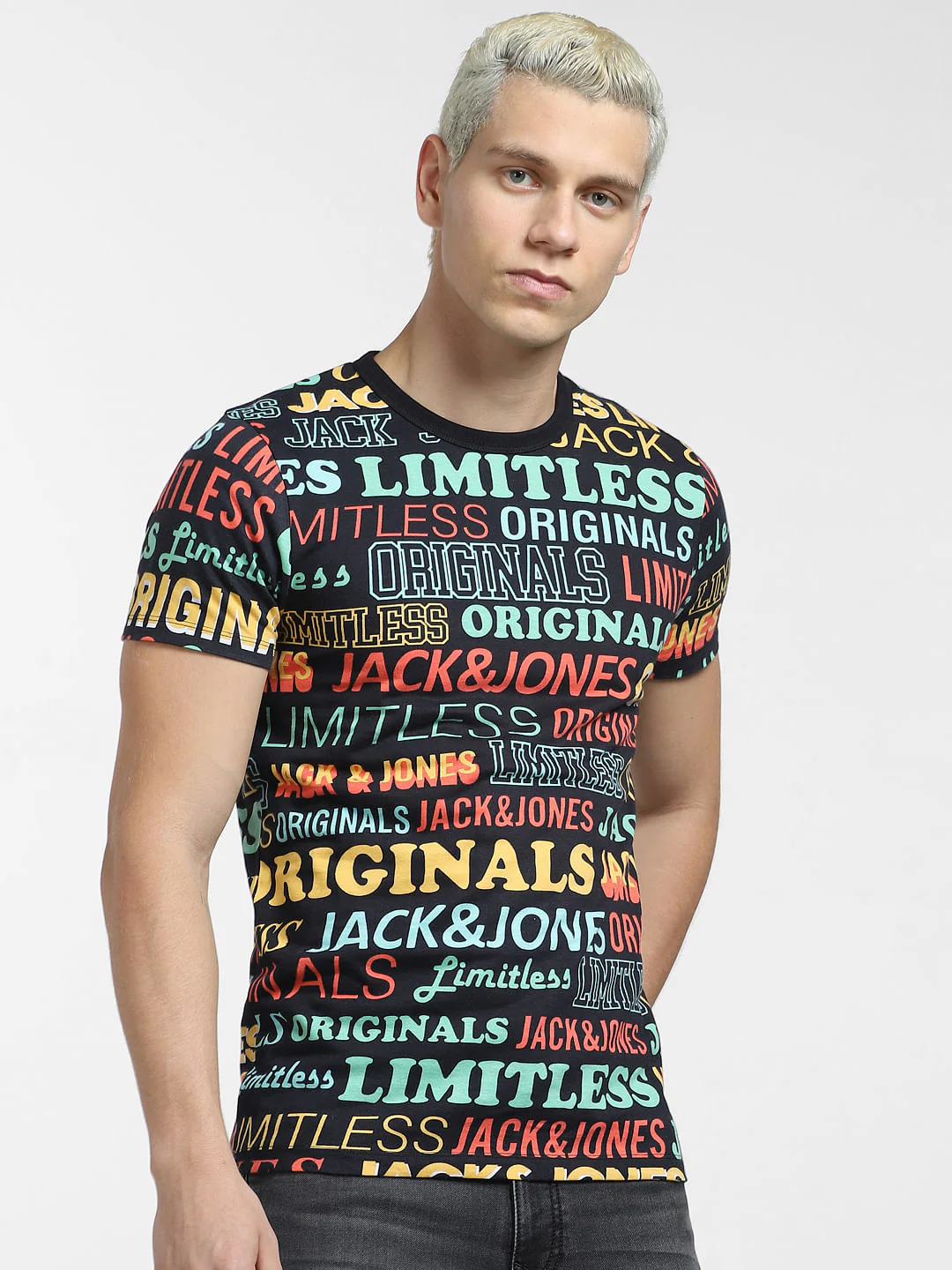 METAVERSE Black Typographic Logo Crew Neck T-shirt - Image 2