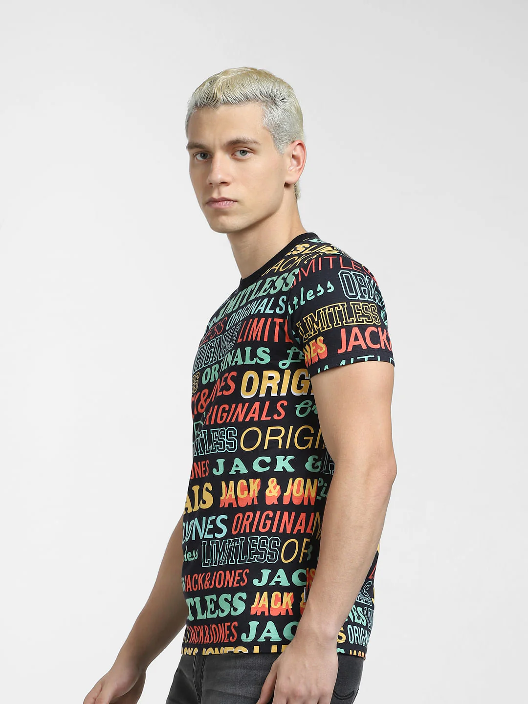METAVERSE Black Typographic Logo Crew Neck T-shirt - Image 3
