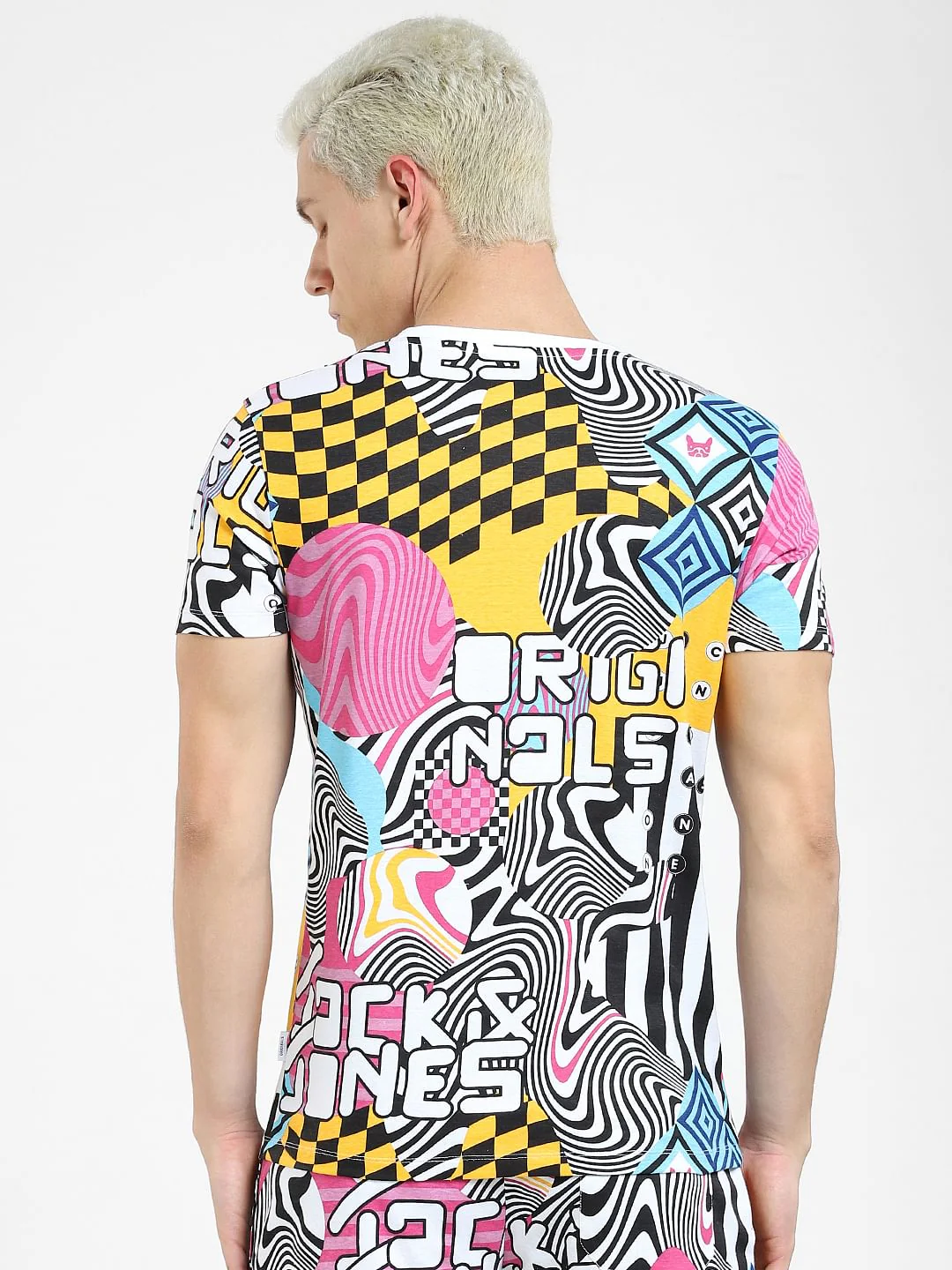 METAVERSE White Printed Co-ord T-shirt - Image 4