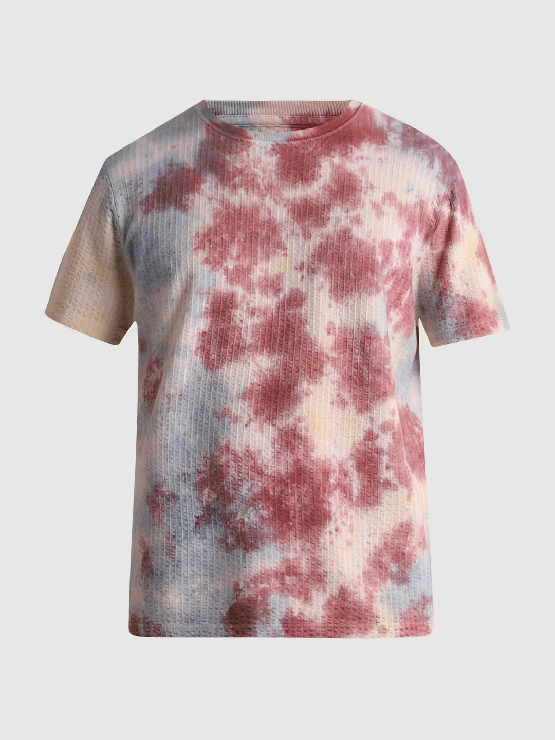 White Tie-Dye Crew Neck T-shirt - Image 7