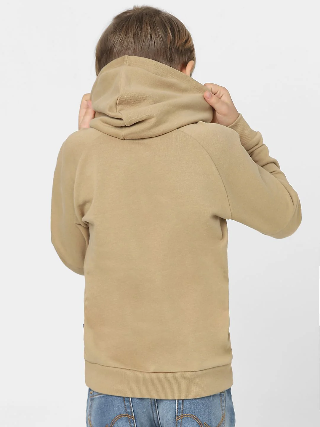 Boys Brown Graphic Print Hooded Sweatshirt - Image 4