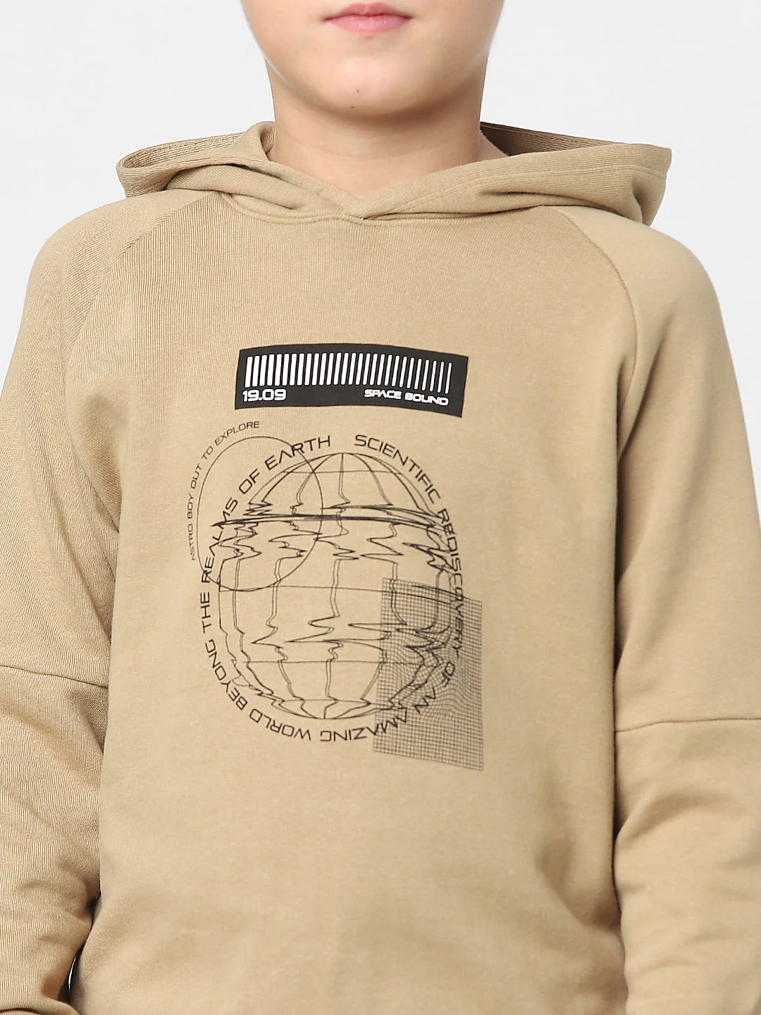Boys Brown Graphic Print Hooded Sweatshirt - Image 5