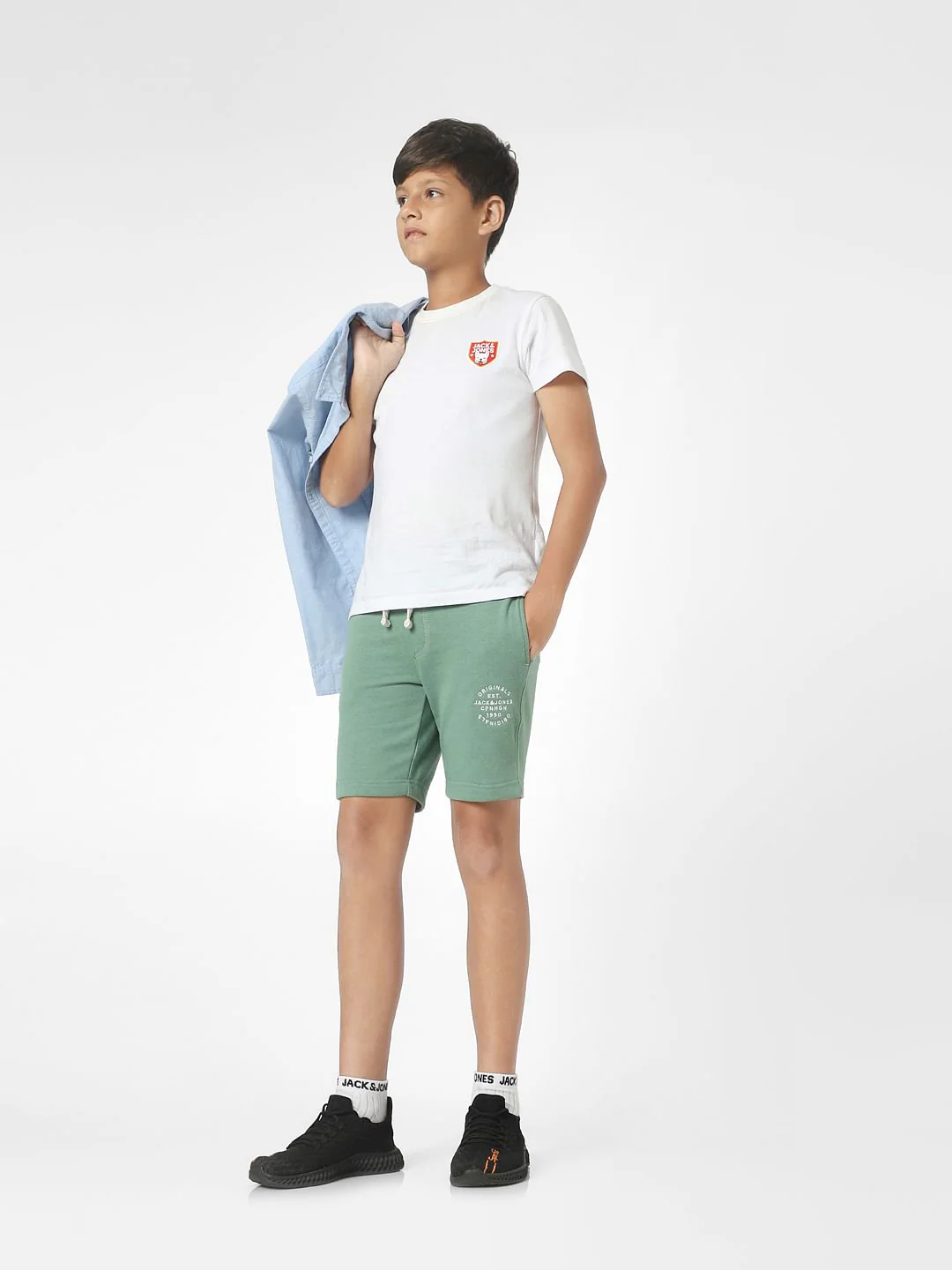 Green Mid Rise Sweatshorts