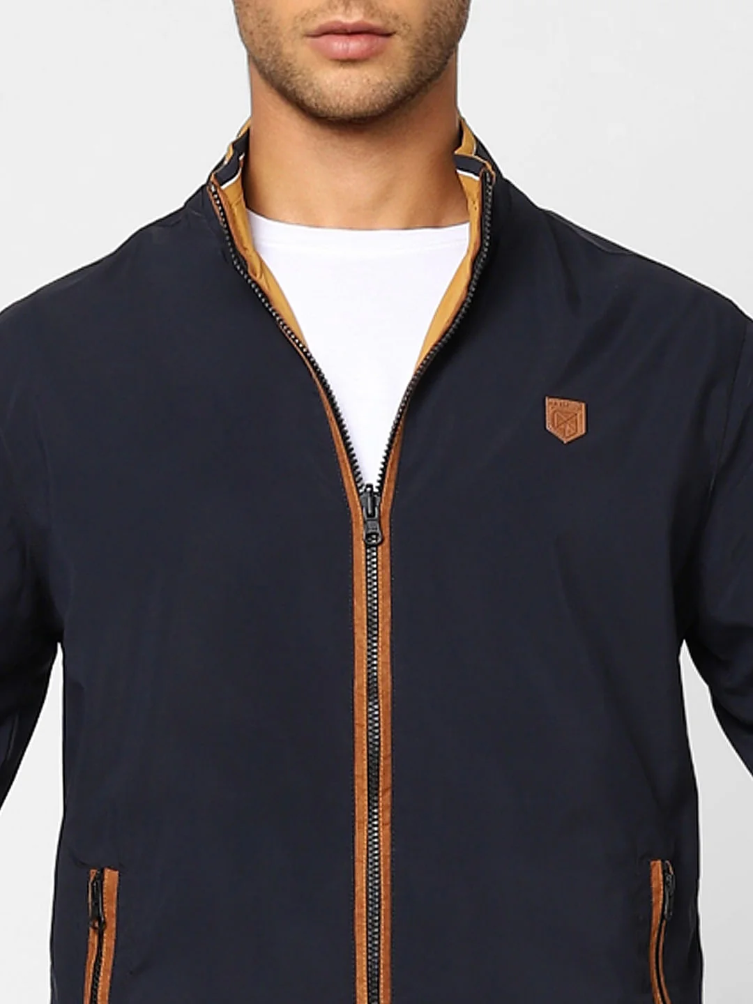 Navy Blue Reversible Zip-Up Jacket - Image 5